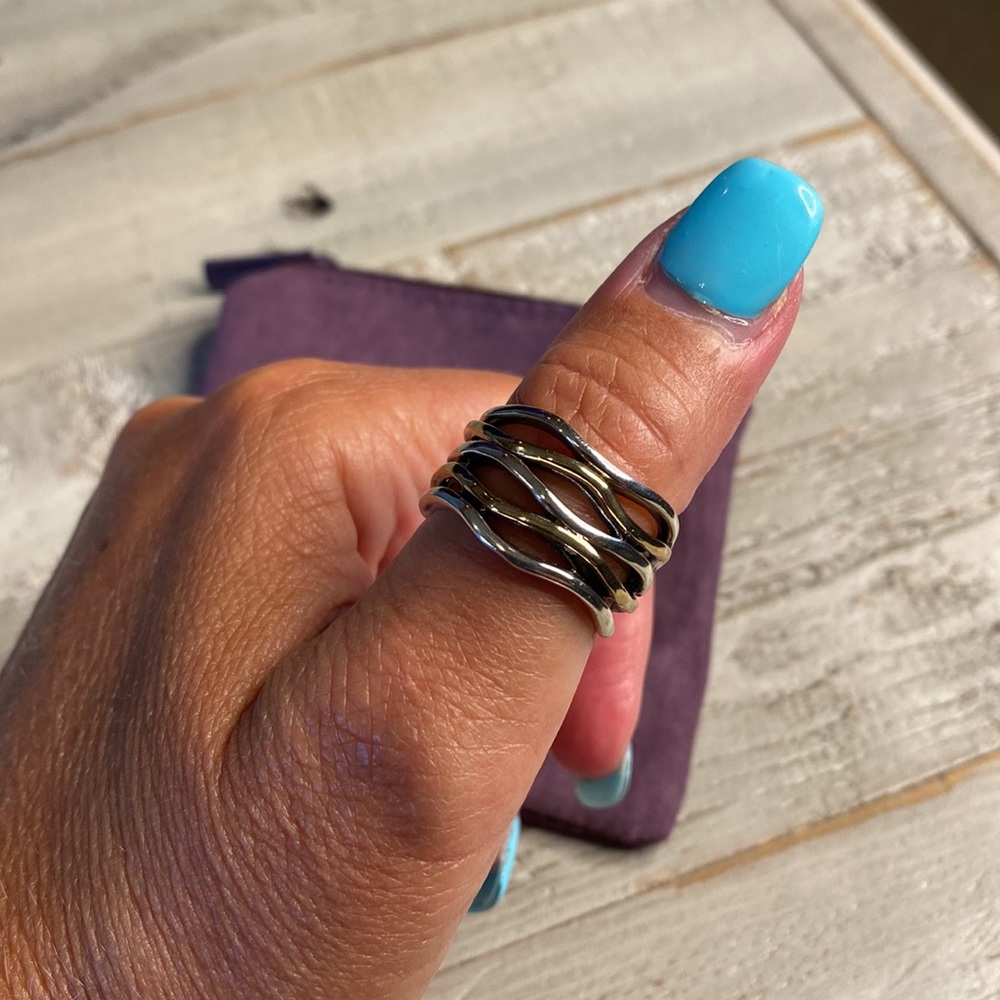 Grace & Heart G&H DRIFT RING SIZE 7 Artisan .925 SS BRASS BRAND NEW Jewelry NICE